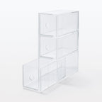 Acrylic Storage 3 Drawers Cubby