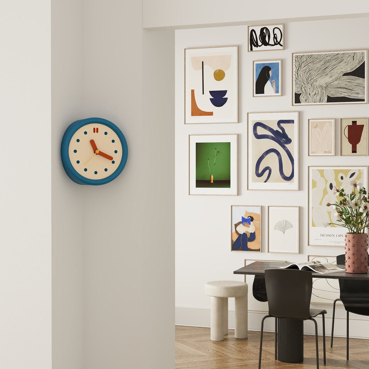 Blue Corner Time Clock
